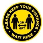 Please Keep Your Distance Floor Sticker - 45cm