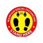 Maintain Social Distancing Floor Sticker 25cm