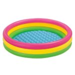 Intex Sunset Glow Pool, 3-Ring, W/ Infl. Floor, Shelf Box