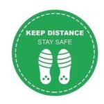 Keep Distance Stay Safe Floor Sticker 30x30 cm