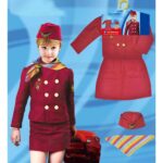Kids Air Hostess Kids Costume - Image 3