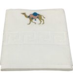 Magnolia Premium Embroidered Hand Towel CAMEL BLUE 50x80 cm