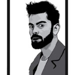 Virat Kohli Poster With Frame - 40 x 55 cm