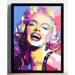 Marilyn Monroe Pop Art Wall Poster Multicolour With Frame - 40 x 55 cm