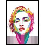 Madonna Pop Art Poster With Frame - 40x55 Cm