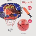 Wall Mounted BasketBall Hoop Hanging BasketBall Net Ring - 80*59 Cm