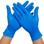 Disposable Nitrile Powder Free Blue Gloves 100 Pcs