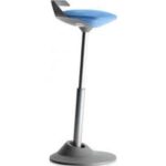 Aeris Muvman Ergonomic Stool Blue  Microfibre Seat with Titanium Base