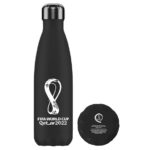 FIFA WORLD CUP QATAR 2022 STAINLESS STEEL VACUUM DOUBLE WALL BOTTLE 500ML- BLACK