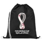 FIFA WORLD CUP QATAR 2022 DRAWSTRING SPORT BAG BLACK