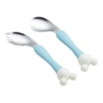 Pink Baby Spoon and Fork Kid's Cutlery with Case