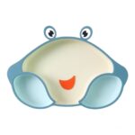 Silicone Crab Baby Feeding Plate Blue