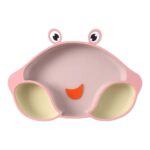 Silicone Crab Baby Feeding Plate Pink