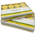 Lemon Scented Tea light Candles Pack of 24 (Bundle of 2)