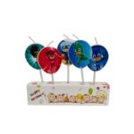 5 Pcs PJ Mask Candles for Birthday Decorations