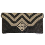 Clutch Bag - Black And Silver
