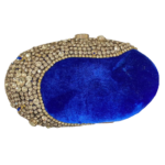 Oval Shaped Clutch Bag - Blue