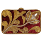 Clutch Bag - Red And Gold