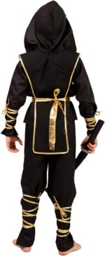 Black Dragon Kids Ninja Warrior Costume - Image 3