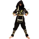 Black Dragon Kids Ninja Warrior Costume