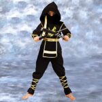 Black Dragon Kids Ninja Warrior Costume - Image 2