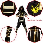 Black Dragon Kids Ninja Warrior Costume - Image 5