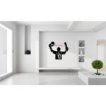 Wall Decals - Sachin Cricket Pose Wall Sticker Black 60x50cm