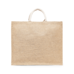Laminated Juco Tote Bags with Gusset Natural Reusable Eco Friendly Shopping Bag (43.18 x 15.24 x 36.83 Cm)