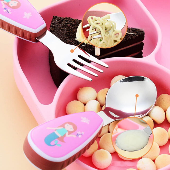 Kids Cutlery Set with Case – Mermaid - Image 6