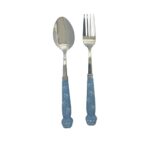 Stainless Steel Paw Kids Cutlery Set with Case - Blue