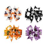 4 Pc Halloween Bow Clip Costume Hair Accessory