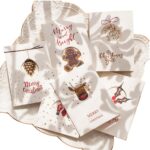 Christmas Greeting Cards with Sticker/ Envelopes - 6 Pcs