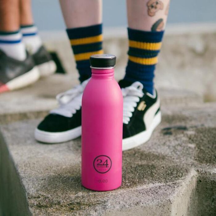 24BOTTLES Urban Lightest Stainless Steel Water Bottle - 500ml - Passion Pink - Image 2