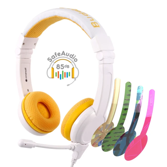 BUDDYPHONES School Plus Wireless Noise Cancellation Headphones - Yellow - Image 2