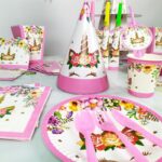 Unicorn Theme Disposable Tableware 16 items/set for 10 people  (136 pieces) - Image 6