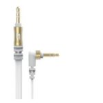 SCOSCHE Flatout Tangle Free 3 feet AUX Cable - White / Silver
