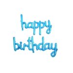 Happy Birthday Letter Foil Balloons Set Blue