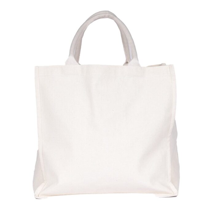 Unlaminated Natural Canvas Sustainable Bag (Hello Beautiful) - 36x36x25 cm - Image 2