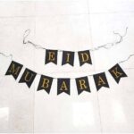 Black Eid Mubarak Card Banner