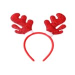 Christmas Reindeer Headband with Antler - Red Reindeer Ears