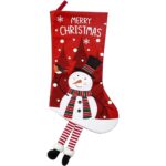 Classic Long Leg Style Christmas Stocking for Decorations - Snowman