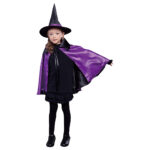 WITCH Costume with Cape and Hat - Purple