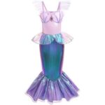 Mermaid Dress For Little Girls Princess - Pink & Purple