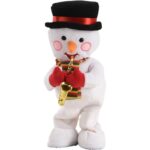 Musical Toy Dancing Singing Santa Claus Doll Christmas Figure (Saxophone Snowman)