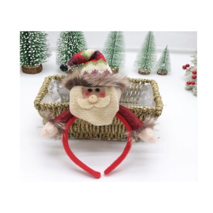 Santa Headband - Cute Christmas Headband Hair Accessory for Girls