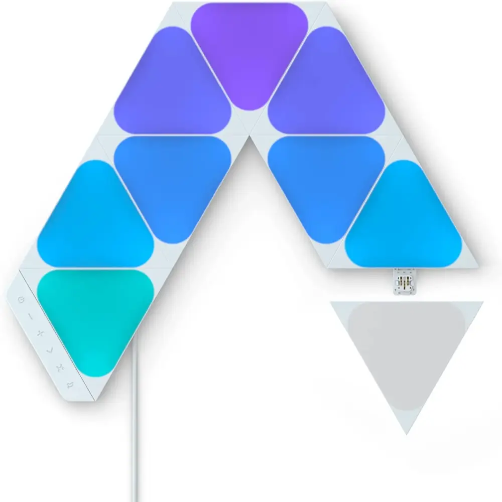 Nanoleaf SHAPES Triangles Mini Starter Kit | Smart WiFi LED Panel System White - 9 packs - Image 1