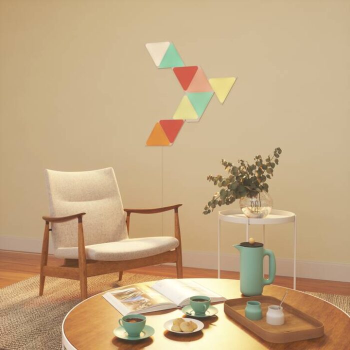 Nanoleaf SHAPES Triangles Starter Kit - Smart WiFi LED Panel System White - 9 packs - Image 3