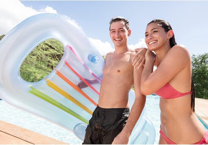 Bestway Luxury Inflatable Swimming Pool Floating - Pool Lounger with Head Pillow - Image 3