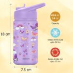 Essen Stainless Steel Water Bottle - Butterfly 414ml - Image 2