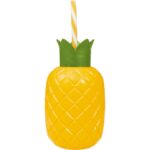 Herevin Pineapple Shaped Water Bottle with Straw 720 CC